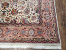 6x9 Top Quality Handmade Wool Area Rug Floral Allover Carpet Veg Dyes Beige