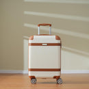 Hardshell Luggage Sets 3 Piece Carry-on Suitcase Double Spinner Wheels with TSA Lock for Men Women, White (20in)