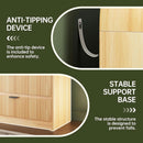 Natural Oak 48 Inch Modern Dresser With Fluted Fronts