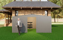 New Outdoor Storage Shed has two Functions:Metal shed and Firewood Shed 14 ft x 12 ft,Grey