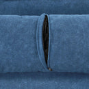 55.1' Pull Out Sleep Sofa Bed Loveseats Sofa Couch with Adjsutable Backrest, Storage Pockets, 2 Soft Pillows, USB Ports for Living Room, Bedroom, Apartment, Office, Blue (Old SKU: WF315689AAC)
