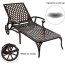 Aluminium Cast lounge chair 2pcs brown