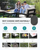 HDPE Outdoor Patio Furniture Set 7 Piece All Weather