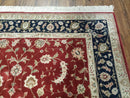 6' X 9' Vintage Fine Oriental Floral Handmade Wool Rug Vegetable Dyes Red Nice