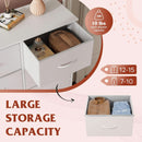 Fabric Dresser With 10 Drawers In White For Bedroom Storage