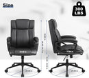 Black Ergonomic Office Chair With Adjustable Lumbar Support