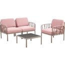 Patio indoor/ outdoor garden 2 single sofa armchairs plastic with soft cushion Weather waterproof chair Sectional Furniture for Balcony Garden Pool Lawn Backyard morden design sitting room sofa table
