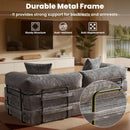 Grey Corduroy 81 Inch Ultracomfort Foldable SofaBed