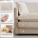Light Coffee Chenille 2 Piece Loveseat Couch And Armchair