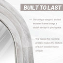 Arched Full Length Mirror With Solid Wood Frame 71x32 Rustic White