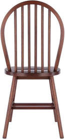 Windsor 2 Piece Solid Wood Dining Chair Set Walnut Finish