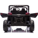 24V Two-Seater Kids Ride On UTV W/Parents Remote Control,Four-Wheel Suspension,Slow Start,Large wheel design,Anti-collision bar,Storage space,Music,USB,Bluetooth,Volume control,LED lights for Kids 3+.
