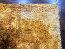 Rya Shag Rug 4.6 x 6, Shades of Yellow, Mid Century Vintage Carpet