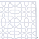Outdoor & Indoor Metal Privacy Screen 76' H×48' W Freestanding Decorative Privacy Screen White