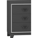 Elegant Dresser with Metal Handle and Sparkling Shiny Decoration, Storage Cabinet with 6 Drawers for Bedroom, Living Room, Black