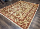 Indian Mahal Rug 7x9, Traditional Wool Carpet