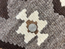 Antique Persian Fars Kilim Rug 8x11, Wool, Boho Tribal Persian Shiraz Flatweave Carpet, Semi Open Field, Geometric, Handmade, Vintage Semi Antique