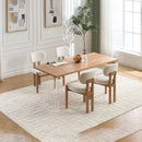 Wooden Dining Chairs Set of 2, Modern Fabric Upholstered Dining Room Chair Kitchen Chairs, Farmhouse Dinner Chair for Kitchen Dining Room