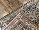Antique Persian Tribal Runner Rug 4.6 x 9.8, Kurdish Runner, Rug for Hallway or Kitchen, 1920s Carpet, Wool Handmade Rug