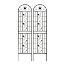 2 Pack Metal Garden Trellis 86.7' x 19.7' Rustproof Trellis for Climbing Plants Outdoor Flower Support Black