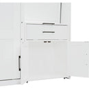 Twin Size Murphy Bed Wall Bed with Closet , Drawers & Desk-White