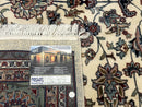Indo Persian Rug 9x12, Allover Floral Pattern, Ivory & Green, Traditional Oriental Carpet