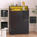 Tall Black Dresser With Customizable RGB Illumination