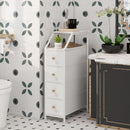 UltraSlimVertical Dresser With USB Charging Station White
