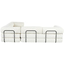 U_Style L-Shaped Modular Sofa Bed in Corduroy Fabric, Ideal for Living Rooms and Apartments