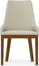 Stephanie Contemporary Dining Chair Set Of 2 In Natural Linen Look Fabric