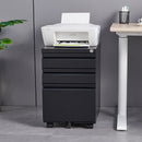 Contemporary 3 Drawer Mobile Filing Cabinet With Lock, Metal Office Storage For Legal / Letter Size