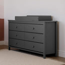 Alpine 6 Drawer Dresser Black GREENGUARD Gold Certified Nursery Furniture
