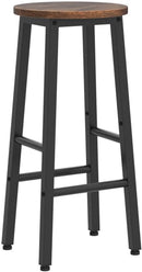 Bar Stools Set Of 2 24.8 Inch Rustic Brown Kitchen Island