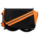 Large Folding Bike Trailer for Dogs – 120LB Capacity All-Terrain Pet Carrier, Durable Steel Frame for Cycling, Jogging, Camping & Outdoor Adventures, Black-Orange