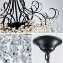 Black Crystal Chandelier 10 Light Pendant Ceiling Fixture