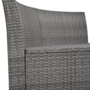 Elegant Patio Furniture Set Outdoor Daybed Rattan Sectional with Cushions and Center Table, Grey, Iron + Rattan