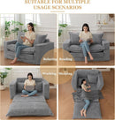 Dark Grey Interconvertible Sleeper Sofa Bed Cushions