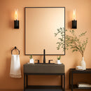 24X32 Inch Black Aluminum Frame Wall Mirror For Bathroom Vanity Horizontal Or Vertical Mount