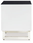 Gardoni - Rectangular End Table - White / Black