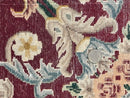 Aubusson Rug 9x12, Dark Green, European Design, Vintage Fine Handmade Carpet, Elegant