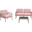 Patio indoor/ outdoor garden 2 single sofa armchairs plastic with soft cushion Weather waterproof chair Sectional Furniture for Balcony Garden Pool Lawn Backyard morden design sitting room sofa table