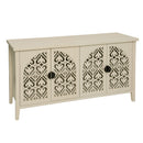 Hollowed-out Cabinet with 4 Doors, American Furniture, Suitable for Bedroom, Living Room, Study