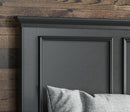 Stylish Black Queen Headboard with Raised Panel Design