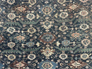 Antique Persian Bidjar Rug 8x15 – Navy Blue, Herati Pattern, Early 20th Century