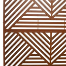 PS101 Rusty Outdoor & Indoor Freestanding Metal Privacy Screen, 76' H x 48' W, Decorative Privacy Fence Panels for Deck, Balcony, Patio