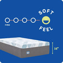 Queen Gel Memory Foam Mattress Machine Washable Cover