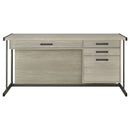 Loomis 60-inch 4-drawer Computer Desk Whitewashed Grey