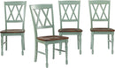 Shelby Distressed Teal XBack Dining Room Chairs Set of 4