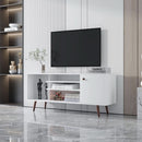 Farmhouse TV Stand for 65 Inch TVs With Storage Cabinet
