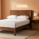 Queen Size Solid Wood Platform Bed Frame With Headboard